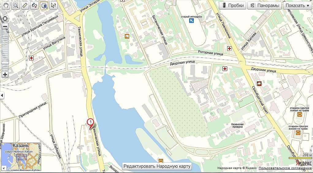 Казань петербургская 11 карта